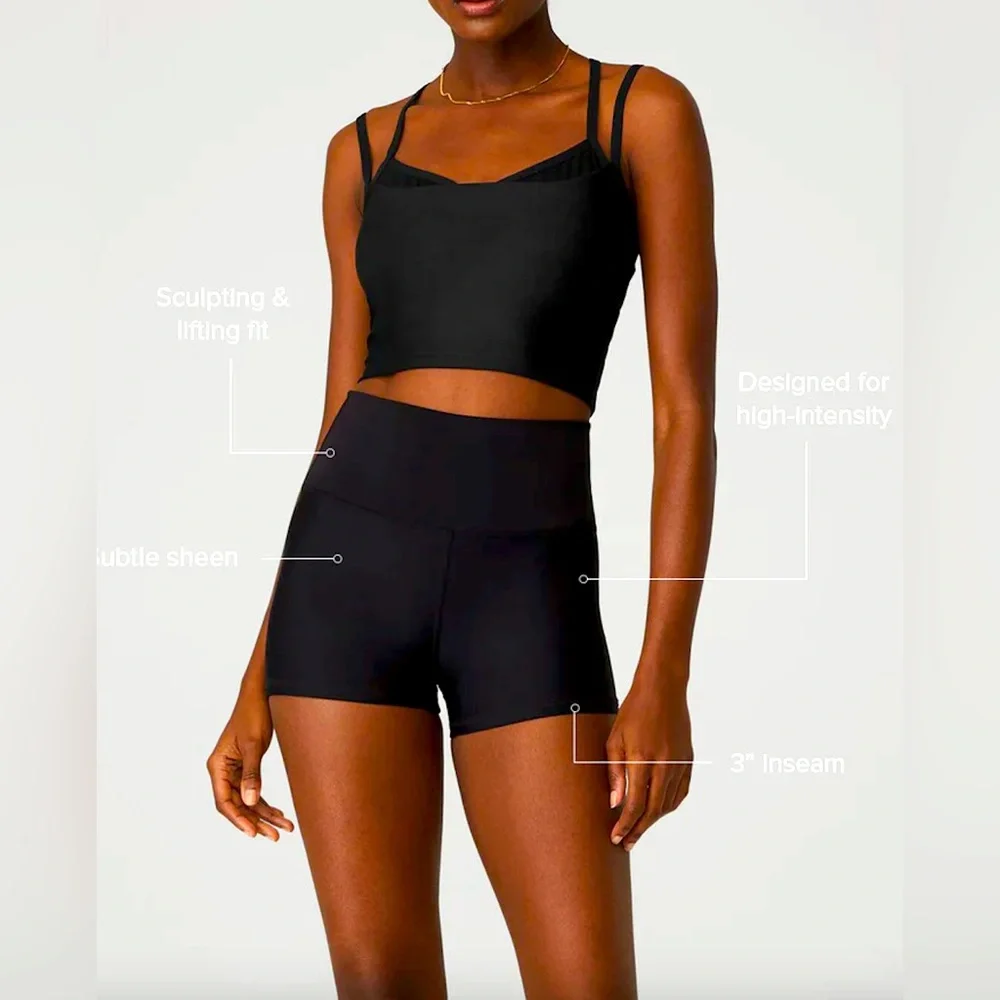 ALO Yoga Women's Airlift High Waist Black Shorts. Size Small.